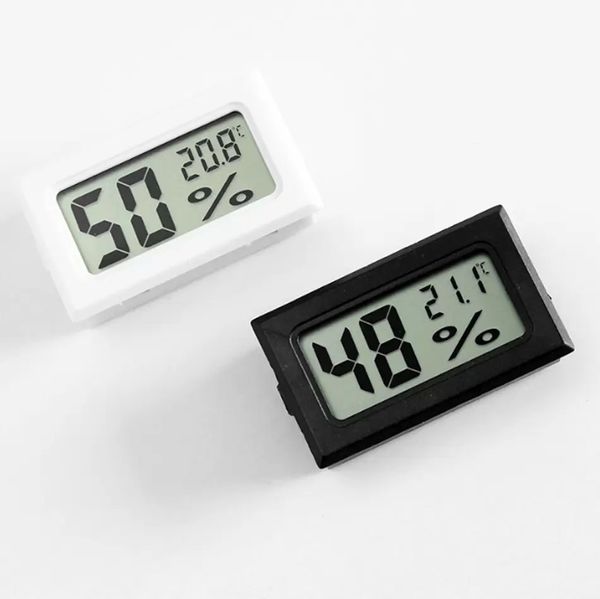 Party Favor Mini Digital LCD Umgebungsthermometer Hygrometer Luftfeuchtigkeit Temperaturmesser Kühlschrank Temp Tester Präziser Sensor Q33