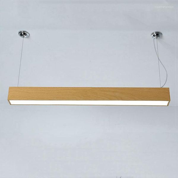 Pendelleuchten (60 cm) Imitation Holzmaserung LED-Streifen Büro Hängelampe Schlafzimmer Arbeitszimmer Innenbeleuchtung Büro/Einkaufszentrum/El Projekt