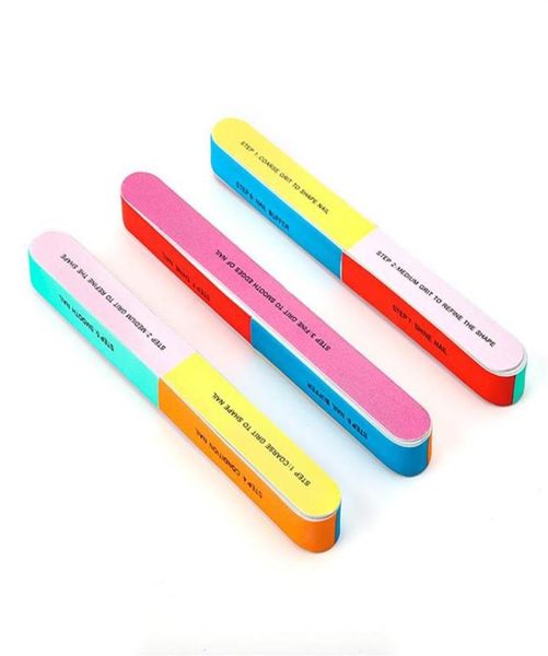 Epacket 5pcslot Akrilik Tırnaklar Tamponlar Neon Sünger Tırnak Dosyası Pedikür Manikür Yüksek Kalite Uçları Oje 7 Yan Kum SH4803957