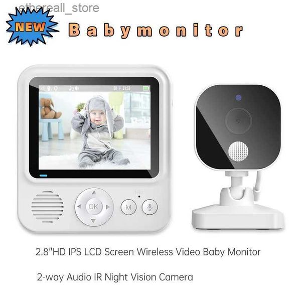 Babyfoons Nieuwe 2,8-inch video-babyfoon Draadloos 2-weg praten IPS-scherm Babyvideotelefoon Babysitter Slaapliedje Nachtzicht Temperatuur Q231104