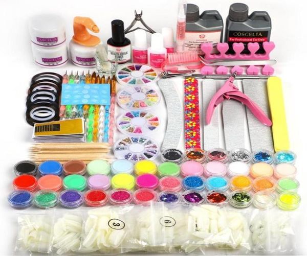 Acrylpulver-Maniküre-Set, Nagelkunst-Werkzeug-Set, Verlängerungsset, 120 ml, Acryl-Flüssigkeits-Set, Nagel-Glitzer-Pulver-Spitzen, Schiff RU US2092836