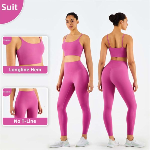 Lu lu yoga limon algin kadın takım elbise kadın set elastik nefes alabilen spor sutyen fitness tozlukları cilt dostu spor salonu takım elbise egzersiz lady egzersiz spor giyim ll hizalama spor salonu bezi