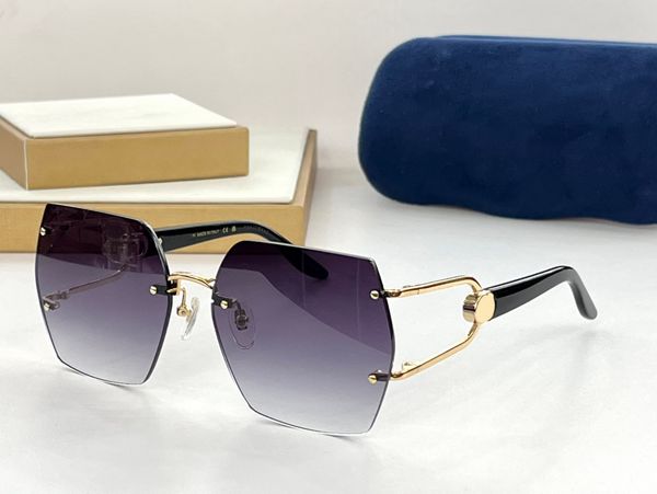 Mode-Sonnenbrillen für Männer und Frauen, Designer, 1562S, Anti-Ultraviolett-Platte, luxuriöse quadratische Form, leichte Metallrahmenlose Brille, Retro-Brillen mit Box