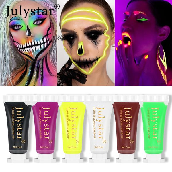 Trucco Halloween Body Face Painting Paste Drama Pigmento fluorescente fluorescente solubile in acqua Commercio estero all'ingrosso