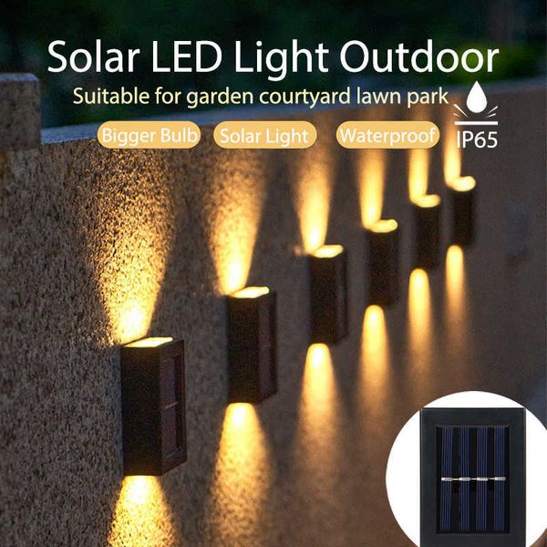 Iluminação de novidade LED solar LED ao ar livre Sensor de iluminação solar Lâmpada iluminação de rua Exterior Decoração de jardim Garland à prova d'água da parede solar P230403