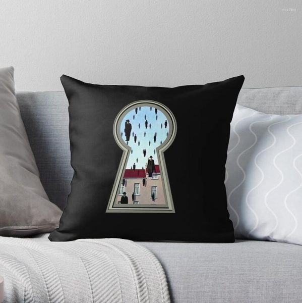 Kissen Magritte aus dem Schloss Überwurf, Polyester-Kissenbezug auf Sofa, Zuhause, Wohnzimmer, Autositz, Dekoration, 45 x 45 cm