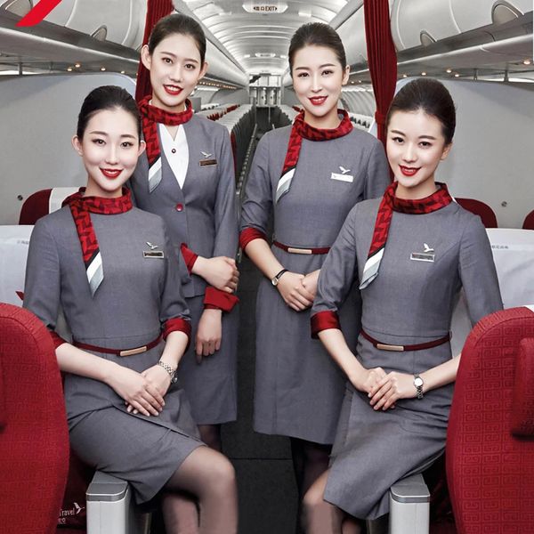 Униформа стюардессы Korea Turkey Airlines с длинными рукавами и рукавами 3/4, женское рабочее платье, профессиональная одежда для стюардессы, косметолога