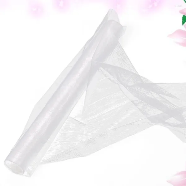 Rotoli di tessuto in tulle per tende da sposa, garza bianca fai-da-te, vedere attraverso le tende, rotoli di rete