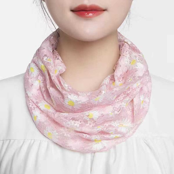 Parei Sciarpa da donna estiva Wild Hanging Ear Cervical Elastic Gold ilk alse Collar Silk High Neck Pullover Small Scarf Female 2023 New P230403