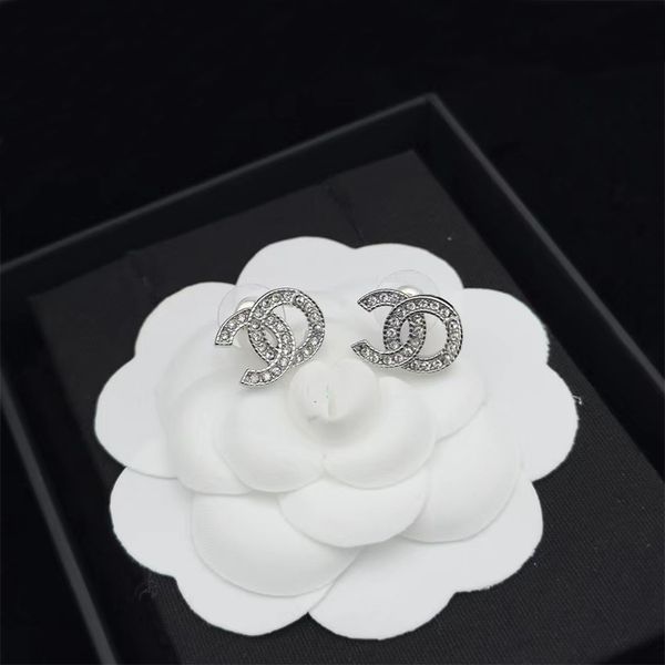 Fashion Crystal Earring Classic Brand Designer Earrings for Women di alta qualità S925 Orecchini d'argento Regali di gioielli