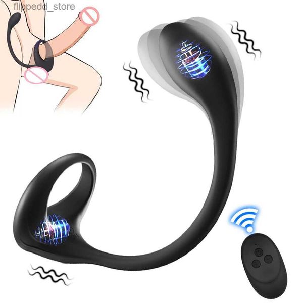 Andere Massageartikel Analvibrator für Männer Männliche Prostatamassage Penisring Vibrator Verzögerung der Ejakulation Butt Plug Cockring Sexspielzeug Lieferungen für Erwachsene Q231104