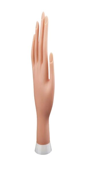 Wholepro prática arte do prego mão treinamento macio display modelo mãos flexível silicone prótese pessoal salão de beleza manicure ferramentas 4067592