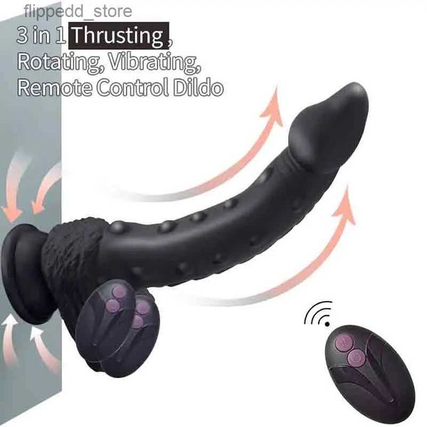 Outros itens de massagem Telesic elétrico balanço vibração simulação anormal partículas de pênis para produtos de masturbação adulta de silicone feminino Q231104