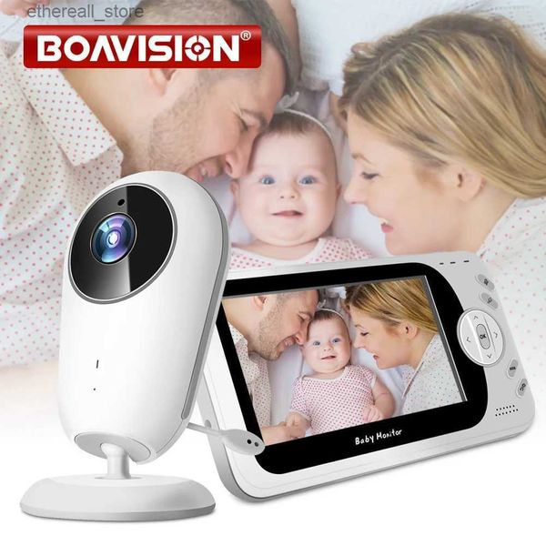 Monitores para bebês 4,3 polegadas Vídeo sem fio Baby Monitor Sitter portátil Baby Nanny IR LED Night Vision intercom Vigilância Câmera de segurança VB608 Q231104