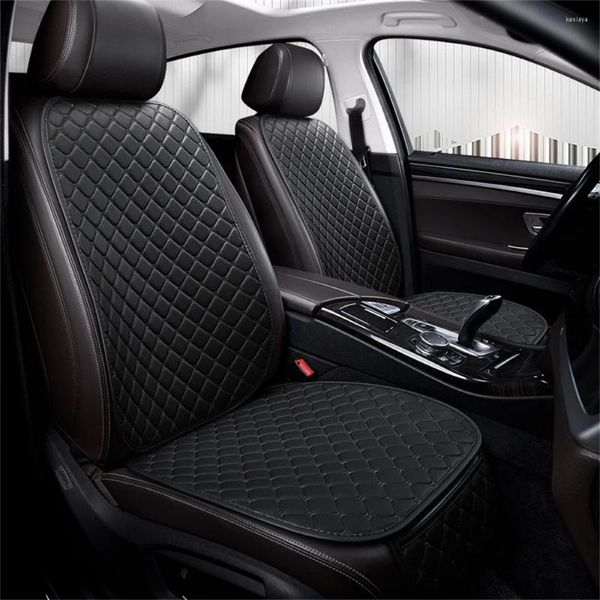 Capas de assento de carro à prova d'água PU Capa de couro Protetor Mat Universal Front Backret Respirável Van Auto Almofada Pad