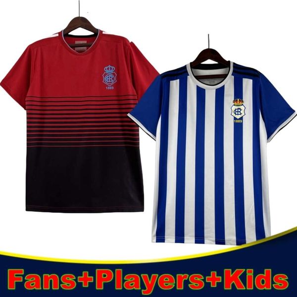 23/24 Huelva Recreativo Fußballtrikots Camisetas de futbol 23 24 Menosse Anton Mesa Cayetano Montoro Vazquez Diaz Heim-Auswärts-Fußballtrikots