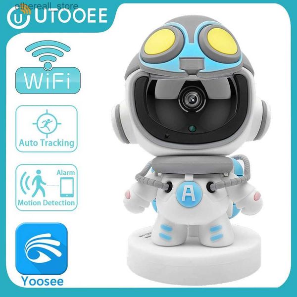 Baby monitoren Utooee 5MP Wifi Robot Camera AI Human Tracking Indoor Baby Monitor Ir Night Vision Security IP Camera CCTV YOOSEE APP Q231104