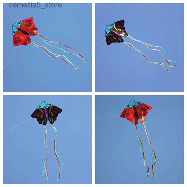 Kite Acessórios frete grátis 220 cm borboleta pipas para adultos pipas brinquedos ao ar livre kite pássaro voador asas de borboleta brinquedos programáveis Kite carretel Q231104