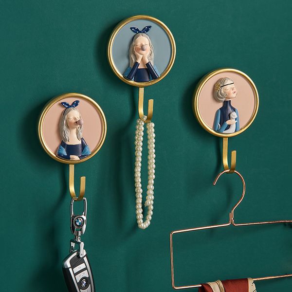 Hakenleisten Süßer 3D Mädchen Kleiderständer Butler Hanging on the Wall Handtuchhalter Schlüsselleiste Familie und Kinderzimmer Accessoires 230404