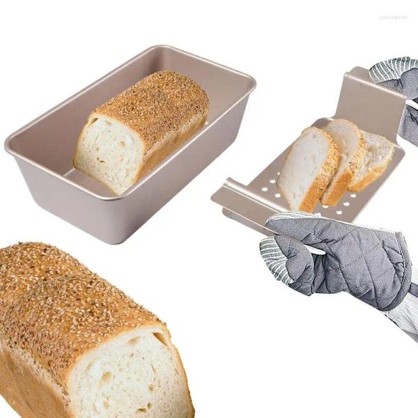 Teller, Brotlaibform, 22,9 x 12,7 cm, nicht klebrige Pfannen zum Backen mit wiederverwendbarem Kuchenform-Ofen in Filterqualität