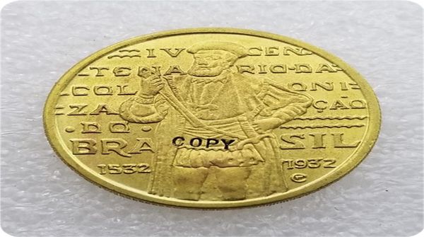 Латунная монета Бразилия 1000 рейсов 1932 года, копия 0123456789106217741