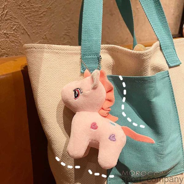 12 cm simpatico unicorno peluche portachiavi morbido farcito bambola di cartone animato cavallo giocattolo portachiavi ciondolo regali giocattoli per bambini ragazze