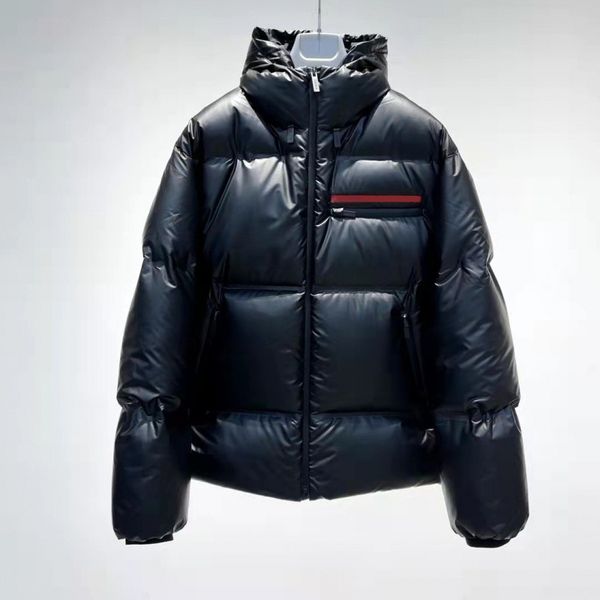Jaqueta masculina para baixo inverno grosso quente com capuz acolchoado jaqueta moda puffer casacos