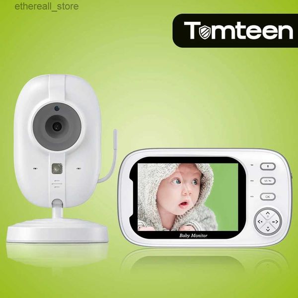 Baby monitor Tomteen Video wireless da 3,5 pollici Baby monitor Visione notturna Monitoraggio della temperatura Audio bidirezionale Telecamera di sicurezza per bambinaia Q231104