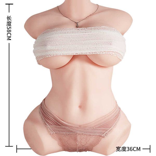 AA Designer Sex Doll Toys Scheletro unisex Solid Half Body Doll Modello invertito anca Compagno sessuale maschile Ze lungo