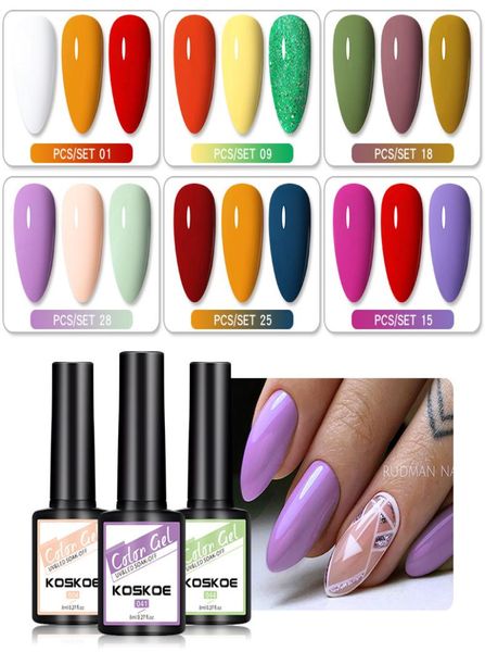 2021 nuovo popolare set di colla per smalto a 3 colori serie di piccoli set Nail art colla per poterapia Colla per unghie UV set 120 colori3246144