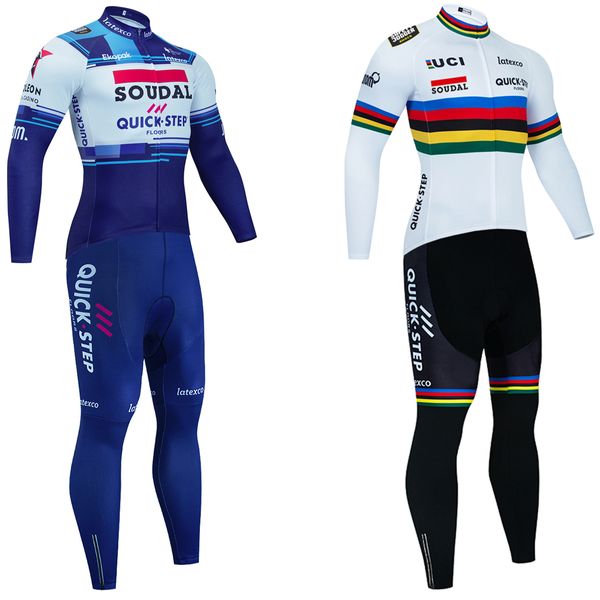 Neue Quickstep Radfahren JERSEY Lätzchen Hosen Anzug Männer Frauen Ropa Clclismo Team Winter Pro Thermal Fleece FAHRRAD JACKE Maillot Kleidung