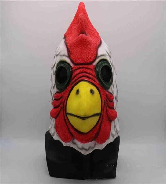 Nova linha de jogos Miami Cock Máscara Látex Cabeça Cheia Máscara Cosplay para Halloween Carnaval linha Miami Cosplay Costume Party Prop L2201342749