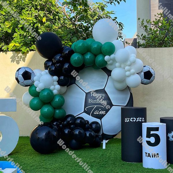 Другое мероприятие вечеринка поставляет футбольные тема баллона арка гирлянда, набор для мальчика, украшения дня рождения взрослый мужчина декор для душа 4d футбольный фольга Globos 230404