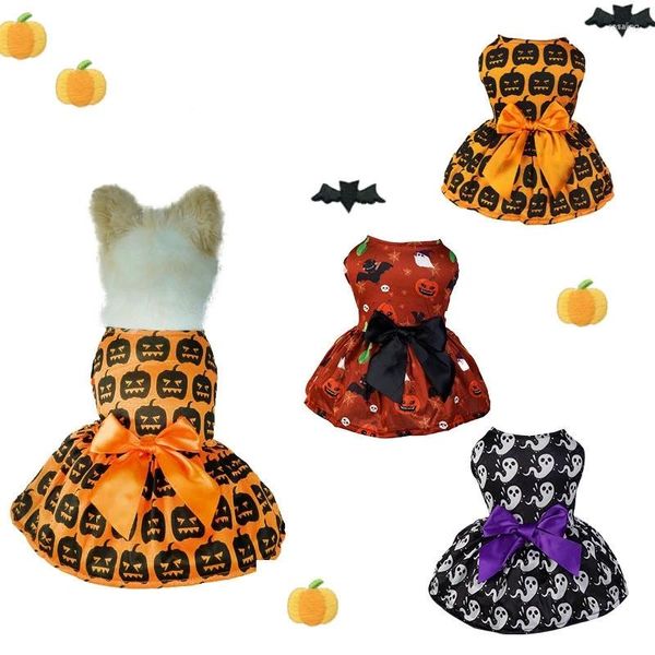 Hundebekleidung, Heimtierbedarf, Halloween-Kleid, Kleidung, Kürbisrock, Fledermaus, klein und Cosplay-Zubehör