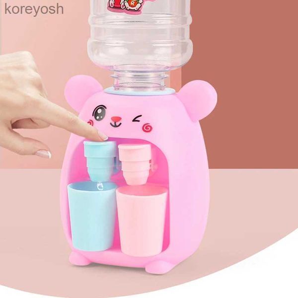 Küchen spielen Lebensmittel Dual Wasserspender Spielzeug mit Mini niedlich rosa blau Saft Milch trinken Simulation Küche Spielzeug für Kinder Mädchen Jungen GeschenkeL231104