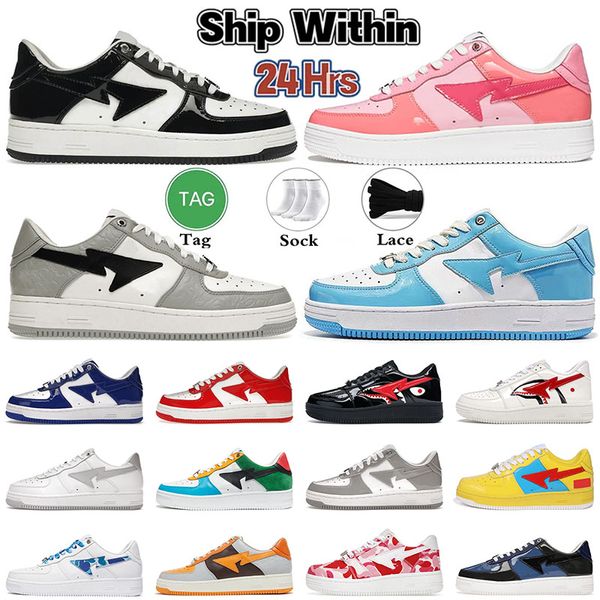 Designer Sta Sapatos Casuais SK8 Baixo Couro Tubarão Preto Branco Azul Rosa Cinza Laranja ABC Camo Ao Ar Livre Homens Mulheres Esportes Sapatilhas Treinadores US 11 Tamanho 36-45