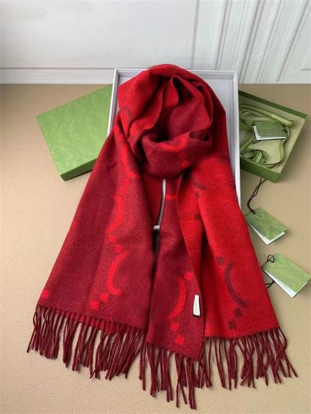 Morbida sciarpa di design Schal sciarpa da donna di lusso sciarpe invernali in lana cashmere sciarpa regalo di San Valentino mantieni calda sciarpa per uomo rosso rosa fa07
