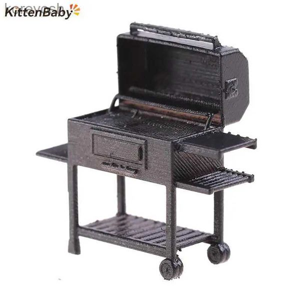 Cozinhas jogar comida bonito mini móveis churrasco rack grill ornamentos em miniatura casa de boneca gadget cozinha comida para casa de bonecas crianças brinquedos l231104