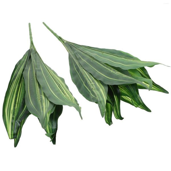 Dekorative Blumen, künstliches Schlangengrün, faux, gefälschte Sansevieria-Picks, Stängel, Baum, Kunststoff, Aloe, Agavenzweige, Seidenblätter, Dekor, simuliert