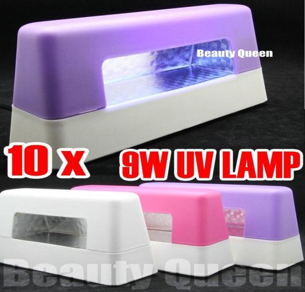 16 teile/los 9 W UV Lampe Aushärtung Lampe UV-Licht Für Nail art UV Gel* Kostenloser Versand6888008