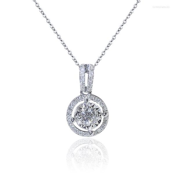 Подвесные ожерелья Huitan Silver Color Ожерелье для женского дизайна моды нежно женские аксессуары подарка на день рождения подружка