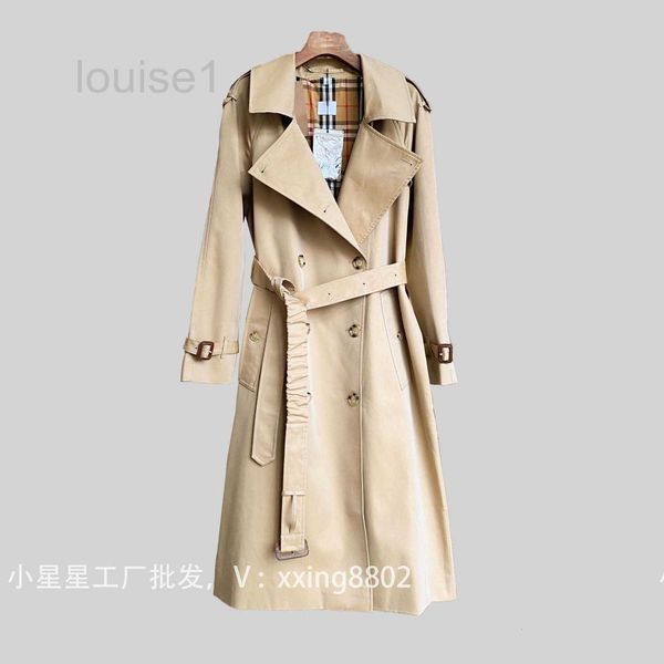 Giacche da donna firmate Shenzhen 23 BUR Trench con bottoni kaki da genitore in tessuto originale TZ6Z