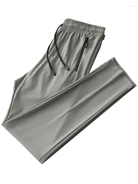 Herrenhose in Summe, Jogginghose, atmungsaktiv, Nylon, Spandex, Sportbekleidung, Reißverschlusstaschen, gerade Hose, männlich, lang, lässig