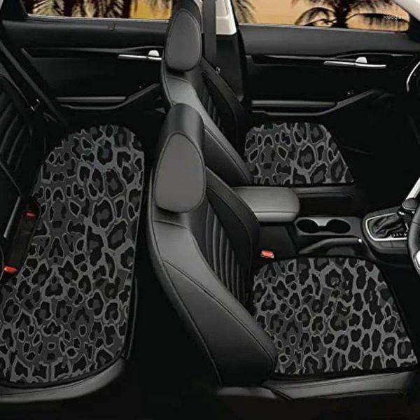Capas de assento de carro 3 peças conjunto verão respirável cinza impressão auto almofada universal para a maioria dos carros suv motorista acessórios interiores