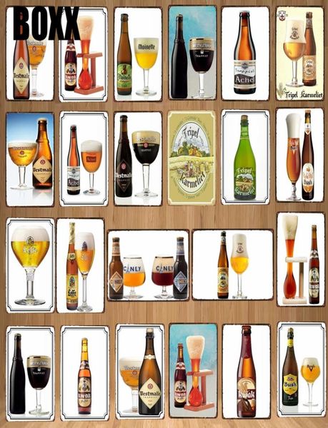 Birra belga Targhe in metallo Targa vintage Targa da parete Music Bar Ristorante Home Man Cave Decor Wall Stickers Home Art Decor2635855