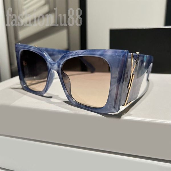 Designer-Sonnenbrille Luxus-Sonnenbrille Katzenauge schwarz Vintage UVB-Schutz Lentes de Sol Strand Sonnenschutz Schild Herren-Sonnenbrille Metall nasal High-End PJ085 C23