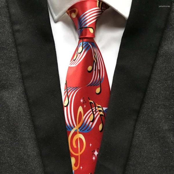 Gravatas borboletas designer exclusivo notação musical gravata moda homens artista músico gravata para festa temática de concerto