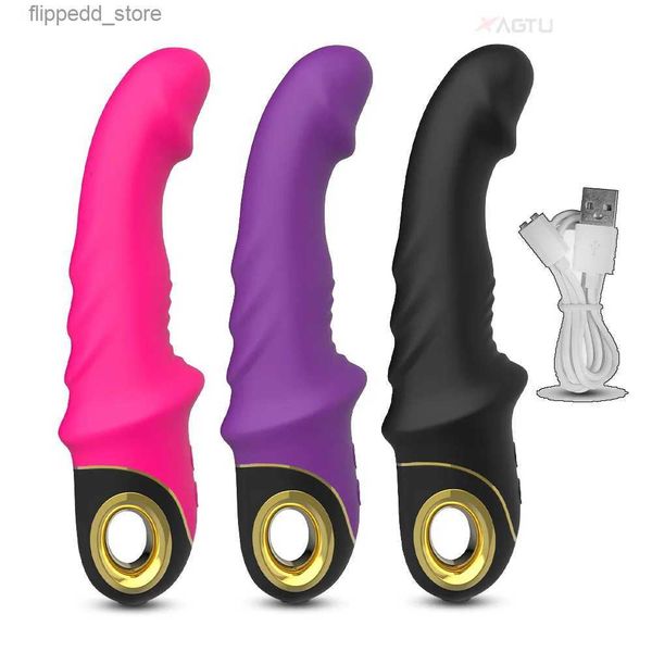 Altri articoli per il massaggio Potente vibratore da donna Dildo bacchetta 9 modalità Stimolatore clitorideo femminile G-Spot Massaggiatore vaginale Giocattolo sessuale per donne adulte Q231104