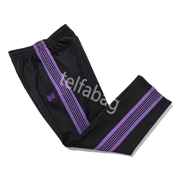 Pantaloni da uomo Primavera Aghi Pantaloni AWGE Uomo Donna Qualità Farfalla Ricamo Velluto Moda casual