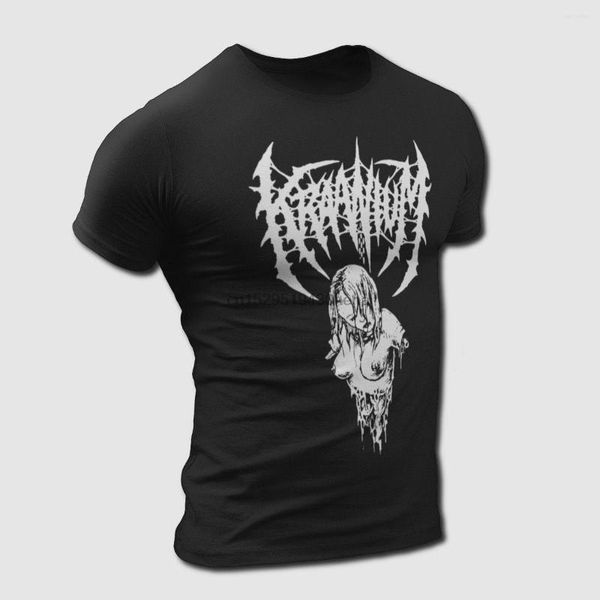 Herren T-Shirts Kraanium Artwork T-Shirt Brutal Death Black Metal Merch Unisex Shirt